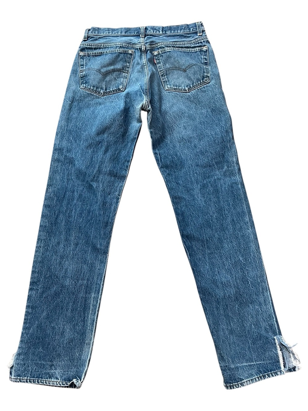 Vintage levi’s 501 button fly straight leg medium washed jeans 35 x 35 USA made